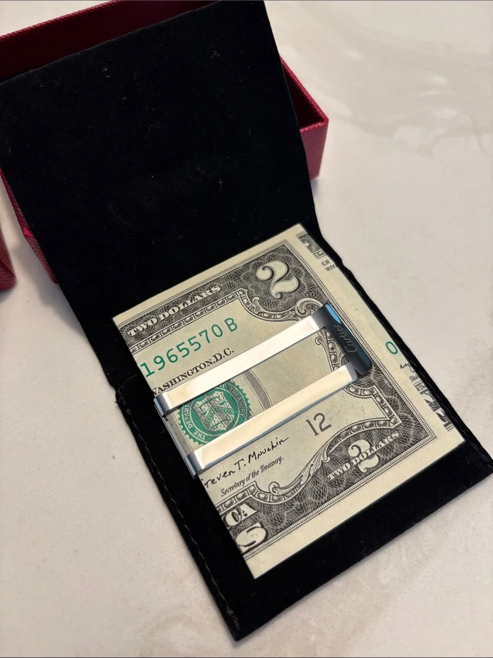 Brand new C DE Cartier Decor Money Clip